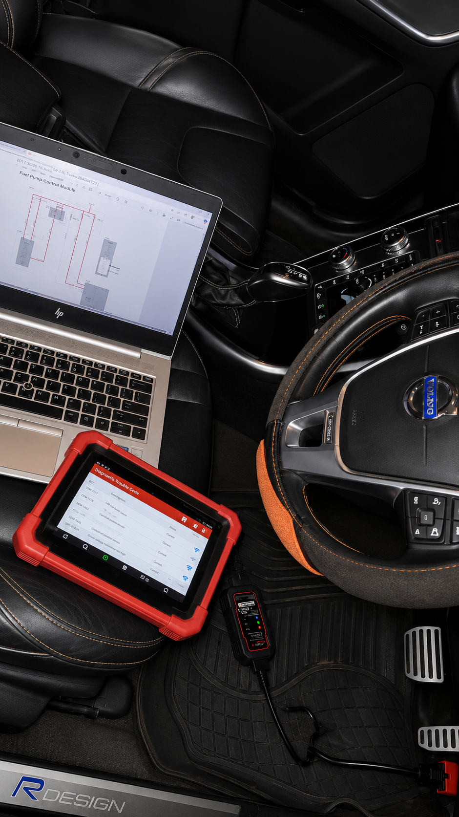 AJTEC scanner connected to a vehicle